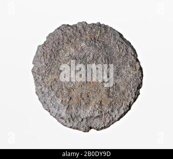 Netherlands Roman period, coin, ash, Caligula, metal, copper, Diam., 26 mm, wt., 10.19 gr, roman 37-41, the Netherlands, Utrecht, Bunnik, Vechten Stock Photo