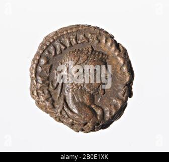 coin, tetradrachm of Maximianus, year 4, Vz: imperial bust r., Drapery, A K M OUA MAXIMIA [NOS S Stock Photo