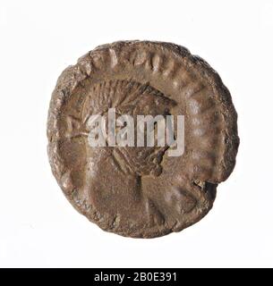 coin, tetradrachm of Diocletian, year 3, Vz: imperial bust r., Drapery, A [KGO Stock Photo