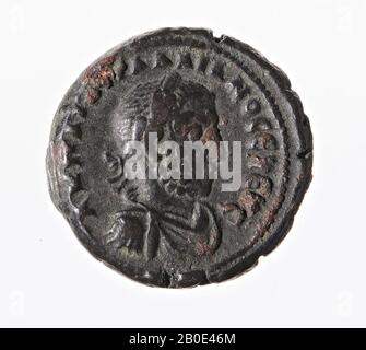 coin, tetradrachm of Gallienus, year 5, Vz: imperial bust r., Kuras and drapery, AK P LI OU GALLIANOS EU EUS, Kz: eagle l., Head r., LE (year 5), mint , tetradrachme, Gallienus, metal, trillion, Diam. 22 mm, wt. 11.52 gr, Greco-Roman Period, Roman imperial age 257-258, Egypt Stock Photo