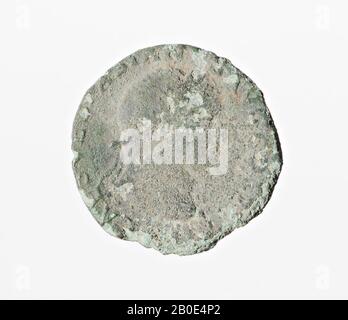 Netherlands Roman period, coin, ash, Vespasian, metal, copper, Diam., 26 mm, wt., 8.43 gr, roman 71, the Netherlands, Utrecht, Bunnik, Vechten Stock Photo