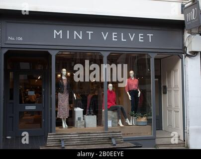 Mint Velvet shop front, high street ...