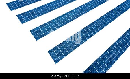 solar panels on an isolated background Stock Photo