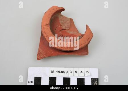 1 shard: part of a foot of a bowl, fragment, earthenware, terra sigillata, roman, Germany, unknown, unknown, Aachen Stock Photo