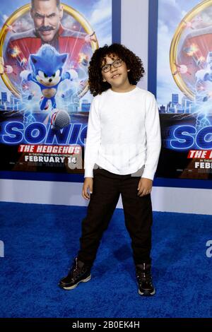 Los Angeles, CA. 12th Feb, 2020. LOS ANGELES - FEB 12: Ethan William Childress at the 'Sonic The Hedgehog' Special Screening at the Village Theater on February 12, 2020 in Westwood, CA at arrivals for SONIC THE HEDGEHOG Special Screening, Regency Village Theatre - Westwood, Los Angeles, CA February 12, 2020. Credit: Priscilla Grant/Everett Collection/Alamy Live News Stock Photo