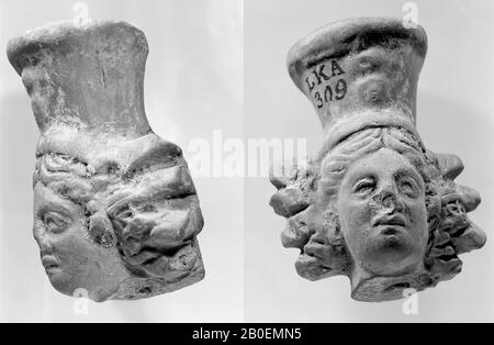 figurine, fragment, head, earthenware, terracotta, 4 cm, Roman 0 Stock Photo