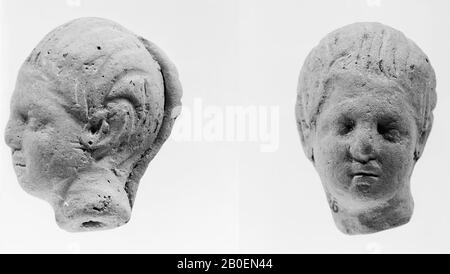 figurine, fragment, head, earthenware, terracotta, 3 cm, Roman 0 Stock Photo