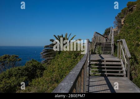 The Federation Cliff Walk, Dover Heights, Sydney. Its a five kilometre clifftop walk with amazing views out to the Pacific Ocean from Dover Heights to Stock Photo