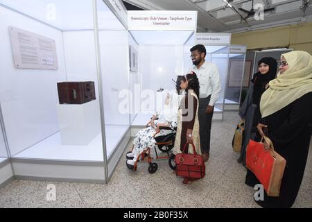 Kolkata, India. 20th Feb, 2020. Visitors at the exhibition on 'Rare Artefacts' that has been organised by the Birla Industrial & Technological Museum (BITM), Govt. of India, it will continue till 31st March, 2020. (Photo by Biswarup Ganguly/Pacific Press) Credit: Pacific Press Agency/Alamy Live News Stock Photo