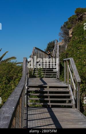 The Federation Cliff Walk, Dover Heights, Sydney. Its a five kilometre clifftop walk with amazing views out to the Pacific Ocean from Dover Heights to Stock Photo