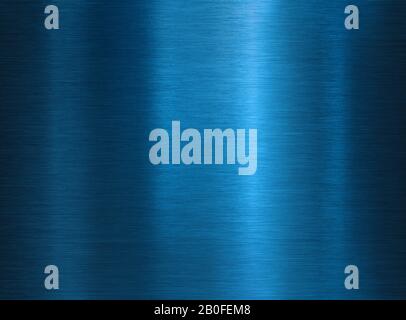 brushed polished blue metal texture background Stock Photo