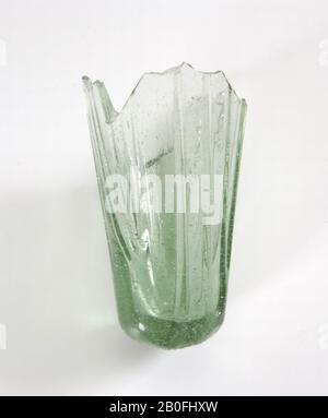 The Netherlands Middle Ages, pointed cup, bottom fragment, glass, height, 4.7 cm, vmea 400-500, the Netherlands, Limburg, Gennep, Gennep Stock Photo