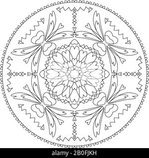 monochrome and circular mandala vector illustration design ...