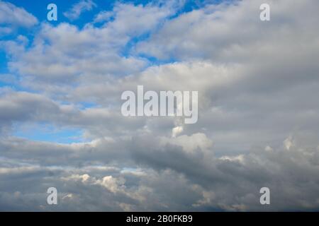 Dark clouds background. Dramatic cloudy sky. Stock Photo