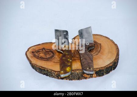 Folding Knife Bushcraft Stock Photo