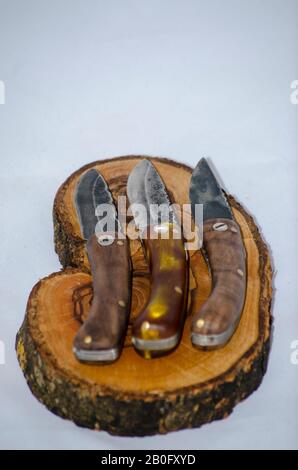 Folding Knife Bushcraft Stock Photo