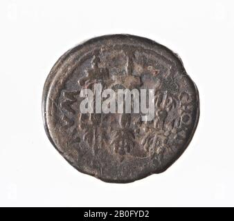 Classical antiquity, coin, denarius, Marcus Antonius, metal, silver, Diam., 17 mm, wt., 3.92 g, Roman BC 32-31 Stock Photo