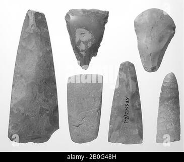 retouched blade (dagger fragment), dagger, stone, flint, prehistoric -4000 Stock Photo