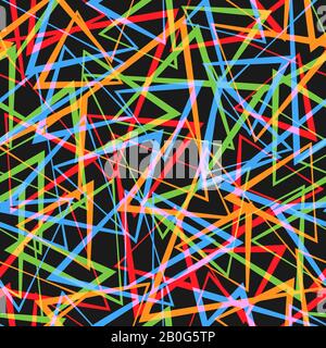 Abstract seamless triangles pattern. Light and dark linear pattern background Stock Vector