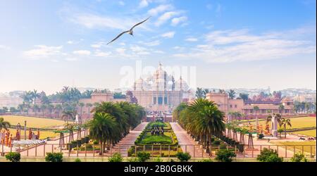 Swaminarayan Akshardham complex in Dehli, India, full view Stock Photo