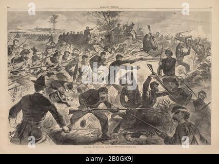 After Winslow Homer, American, 1836–1910, The War for the Union, 1862—A Bayonet Charge, From Harper's Weekly, vol. 6, 12 July 1862, Wood engraving on newsprint, image: 13 9/16 x 20 9/16 in. (34.5 x 52.2 cm Stock Photo