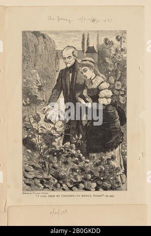 After Winslow Homer, American, 1836–1910, 'I call them my Children—to myself, Susan', From Galaxy, vol. 8, Oct. 1869, Wood engraving on cream wove paper, Image: 6 7/16 x 4 3/8 in. (16.4 x 11.1 cm Stock Photo