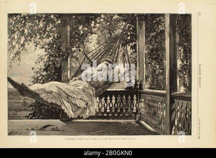 Henry Newell Cady, American, 1849–1935, A Midsummer Reverie, 1883, Wood engraving on paper, image: 9 x 13 1/2 in. (22.8 x 34.3 cm Stock Photo