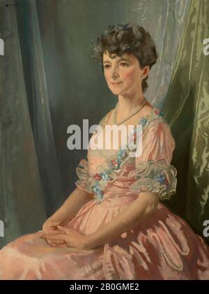 Sir William Orpen, Irish, 1878–1931, Francine J. M. Clark, 1921–22, Oil on canvas, 40 1/8 x 30 in. (101.9 x 76.2 cm Stock Photo