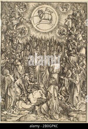 Albrecht Dürer, German, 1471–1528, The Apocalypse: The Adoration of the Lamb, c. 1496, Woodcut on paper, Border: 15 3/4 x 11 1/4 in. (40 x 28.5 cm Stock Photo