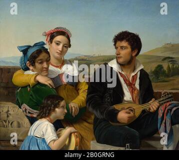 François-Joseph Navez, Belgian, 1787–1869, Musical Group, 1821, Oil on canvas, 46 x 54 3/4 in. (116.8 x 139.1 cm