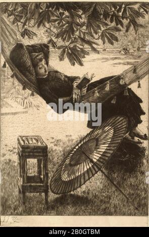 The Hammock James Joseph Tissot French 1836 1902 Etching on