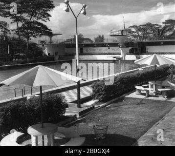 Singapore. 1958. Britannia Club swimming pool. Stock Photo