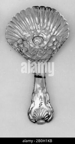 Joseph Willmore, British, active from 1805, Caddy Spoon, 1840/41, Silver, Overall: 3 1/4 in. (8.3 cm Stock Photo