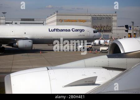 20.03.2019, Frankfurt am Main, Hessen, Germany - McDonnell Douglas MD-11 of Lufthansa Cargo at Frankfurt Airport. 00S190320D025CAROEX.JPG [MODEL RELEA Stock Photo