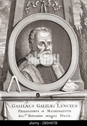 Galileo Galilei, 1564 - 1642. Italian polymath. Stock Photo