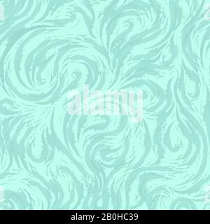 Abstract vector marine motif of smooth lines in the form of spirals of loops and curls.Texture for the design of fabrics or wrappers from waves or Stock Vector