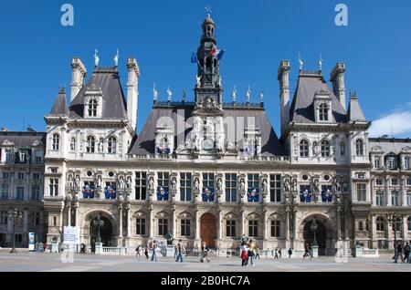 City hall, Hotel de Villel of Paris, Ile de France, France, Europe Stock Photo