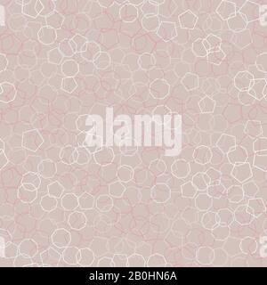 simple abstract pale pink texture seamless vector pattern with geometric shapes Stock Vector