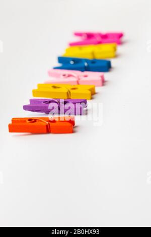 Small Clothespins of different colors close-up as a texture and background  in full screen. 17072240 Stock Photo at Vecteezy