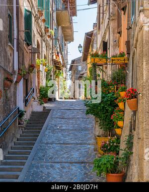Scenic sight in the village of Vallerano, Province of Viterbo, Lazio, Italy. Stock Photo
