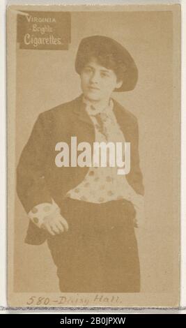 Issued by Allen & Ginter, Card 580, Daisy Hall, from the Actors and Actresses series (N45, Type 2) for Virginia Brights Cigarettes, ca. 1888, Albumen photograph, Sheet: 2 3/4 x 1 3/8 in. (7 x 3.5 cm Stock Photo