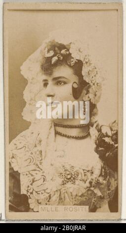 Allen & Ginter, Mlle. Rositi, from the Actors and Actresses series (N45, Type 8) for Virgina Brights Cigarettes, Allen & Ginter (American, Richmond, Virginia), ca. 1888, Albumen photograph, Sheet: 2 5/8 × 1 1/2 in. (6.6 × 3.8 cm