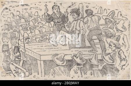 A man executed by garroting in the town square at Mixalco MET DP869388 ...