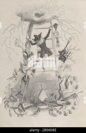 J. J. Grandville, Illustration in Jérôme Paturot, by Louis Reybaud, Paris, 1846, J. J. Grandville (French, Nancy 1803–1847 Vanves), ca. 1846, Wood engraving, Sheet: 7 7/8 × 5 3/8 in. (20 × 13.7 cm), Prints Stock Photo
