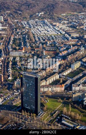 Aerial View Arag Tower Residential Buildings New Development Area Gartenstadt Reitzenstein Dusseldorf Rhineland North Rhine Westphalia Germany Stock Photo Alamy