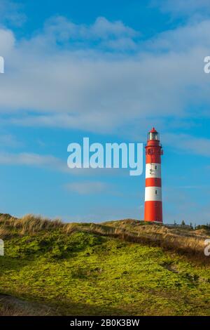 ILighthouse, sland of Amrum, Northsea, UNESCO World Natural Heritage, North Frisia, Schleswig-Holstein, Gemany Stock Photo