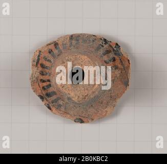 Terracotta fragment of a lekythos (oil flask), Greek, Attic, Archaic, Date late 6th century B.C., Greek, Attic, Terracotta; black-figure, Vases Stock Photo