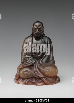 Buddhist monk Bodhidharma (Chinese: Damo), China, Ming (1368–1644)–Qing (1644–1911) dynasty, Date 17th century, China, Rhinoceros horn, H. 4 1/4 in. (10.8 cm); W. 3 1/4 in. (8.3 cm); D. 2 3/4 in. (7 cm), Horn Stock Photo - Alamy Buddhist monk Bodhidharma (Chinese: Damo), China, Ming (1368–1644)–Qing (1644–1911) dynasty, Date 17th century, China, Rhinoceros horn, H. 4 1/4 in. (10.8 cm); W. 3 1/4 in. (8.3 cm); D. 2 3/4 in. (7 cm), Horn Stock Photo - Alamy