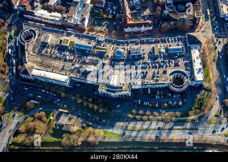 Aerial photo, shopping center ECE, Alleecenter, , Hamm, Ruhr area, North Rhine-Westphalia, Germany, DE, Europe, birds-eyes ,parking deck, parking on t Stock Photo