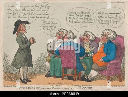 The Quaker, and the Commissioners of Excise 9 July 1807 by Thomas ...